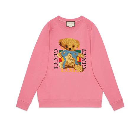 gucci teddy bear sweater|gucci sweater pink.